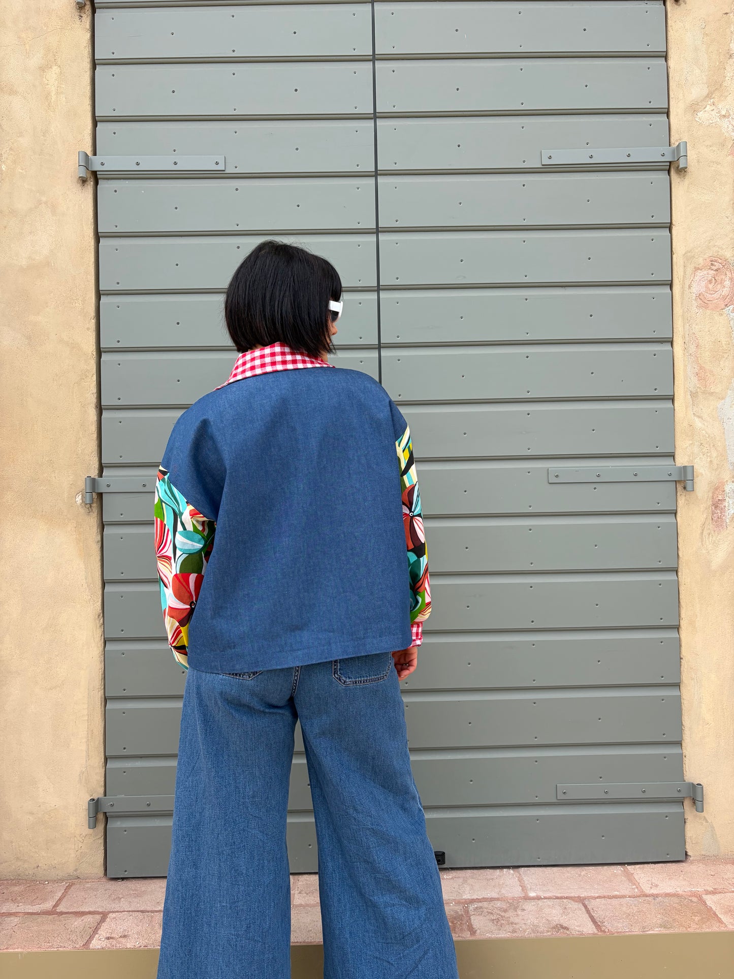 Collezione Macedonia linea sartoriale Denim Flower
