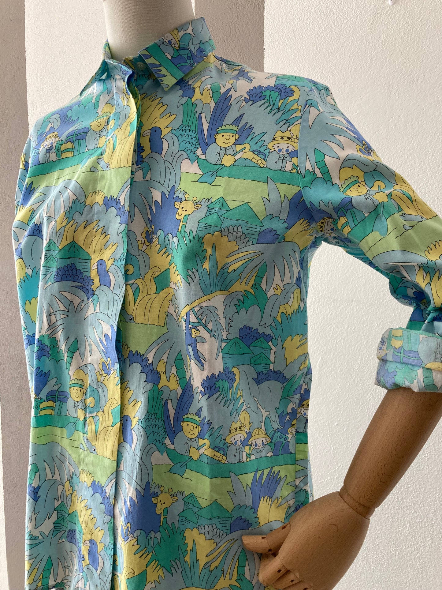 CAMICIA EMMANUEL SCHVILI CON STAMPA JUNGLA