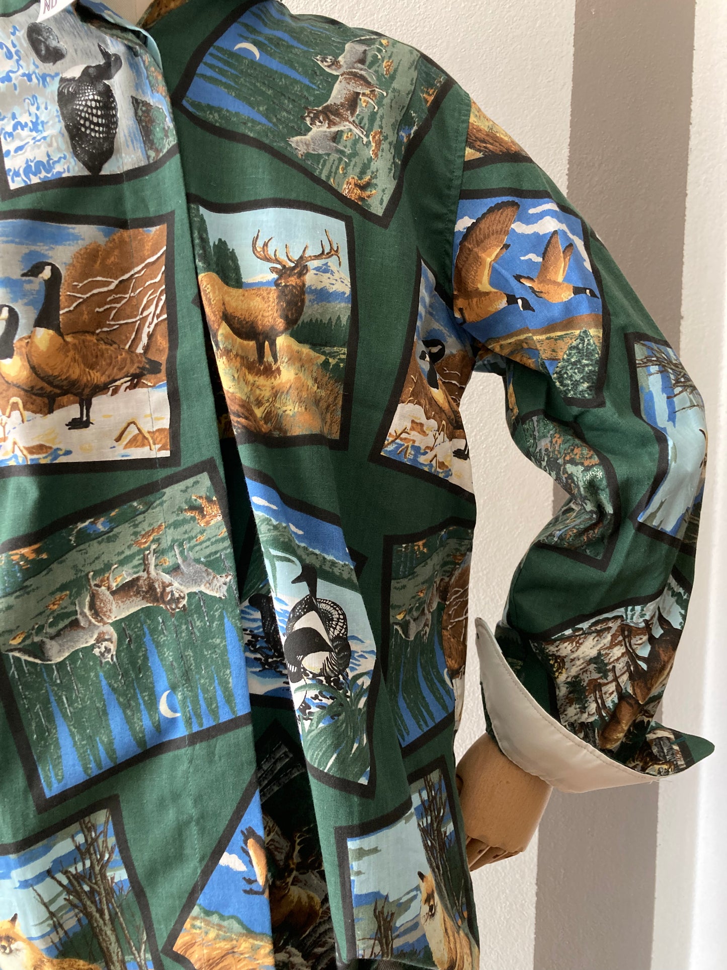 CAMICIA EMMANUEL SCHVILI FANTASIA ANIMALI CON PAESAGGIO