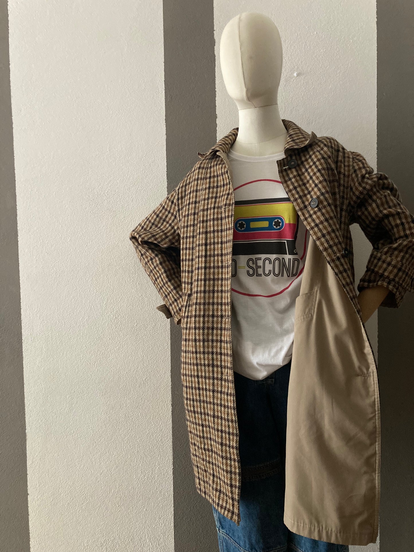 TRENCH DOUBLE FACE A QUADRI
