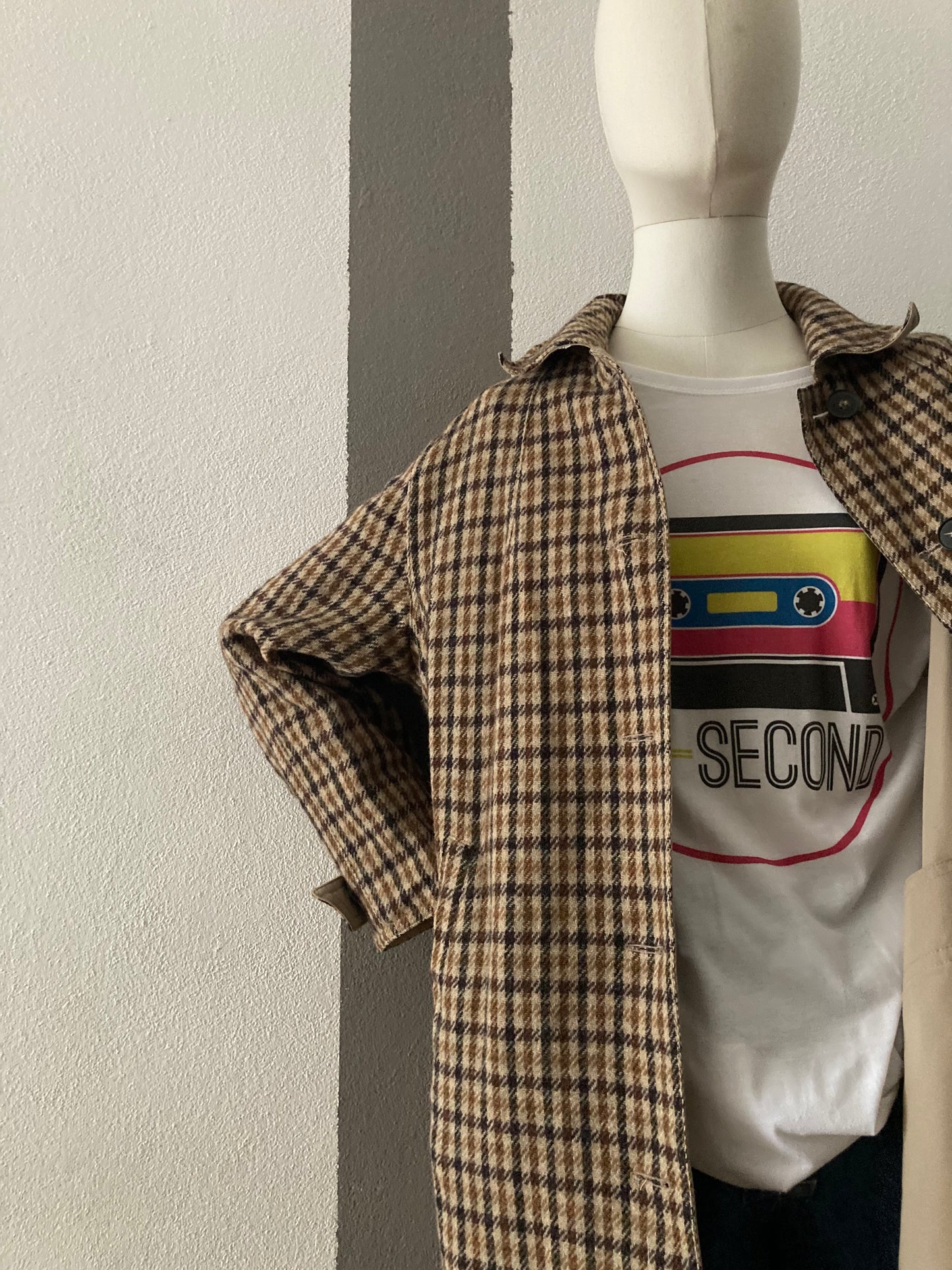 TRENCH DOUBLE FACE A QUADRI