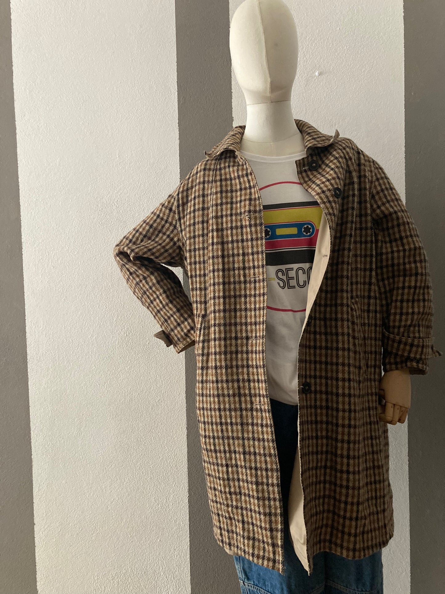 TRENCH DOUBLE FACE A QUADRI