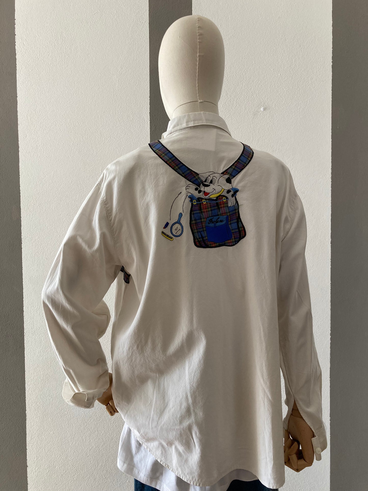 CAMICIA VINTAGE CON RICAMI CARTOON