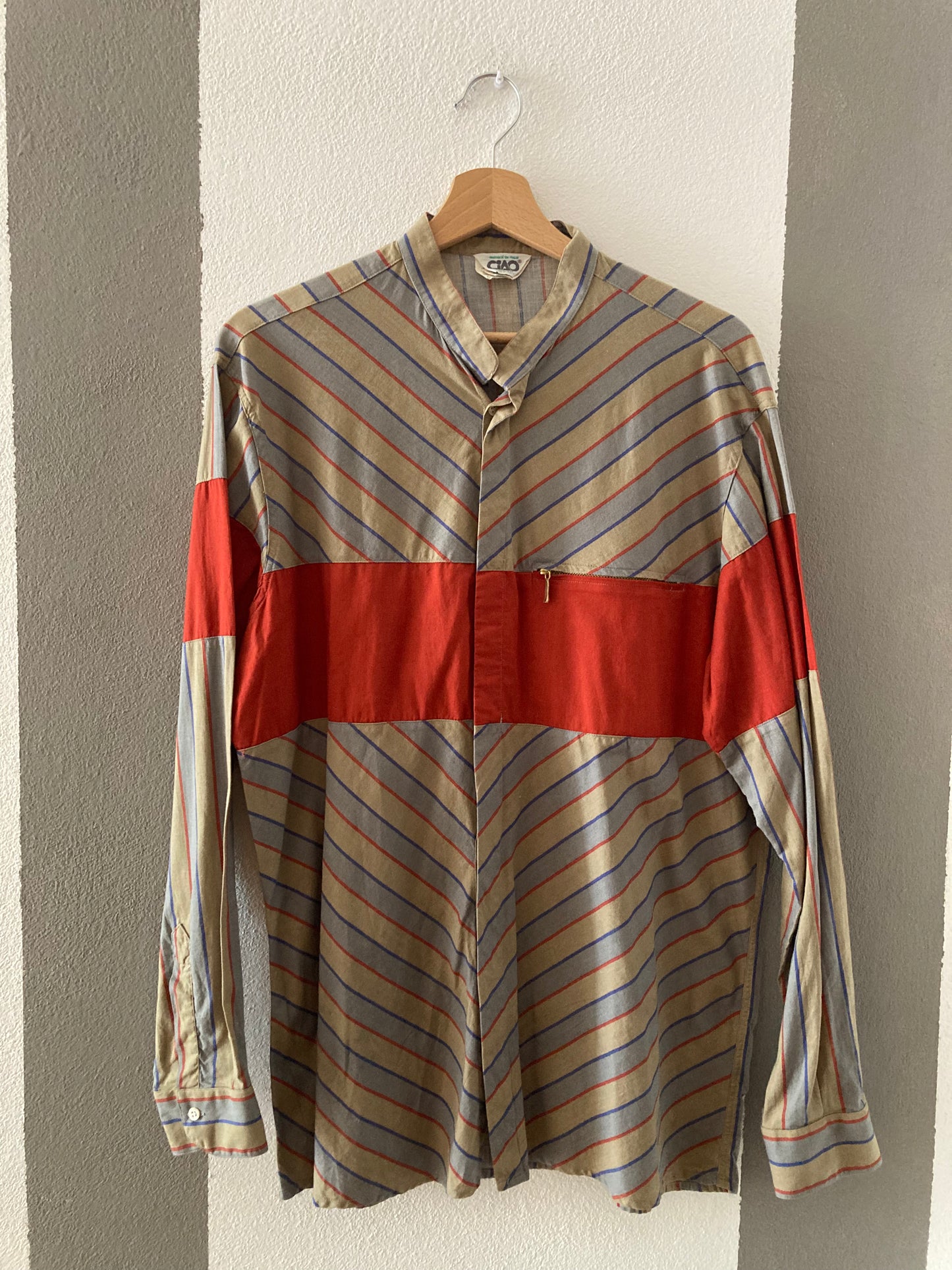 CAMICIA VINTGA A RIGHE IN MULTICOLOR
