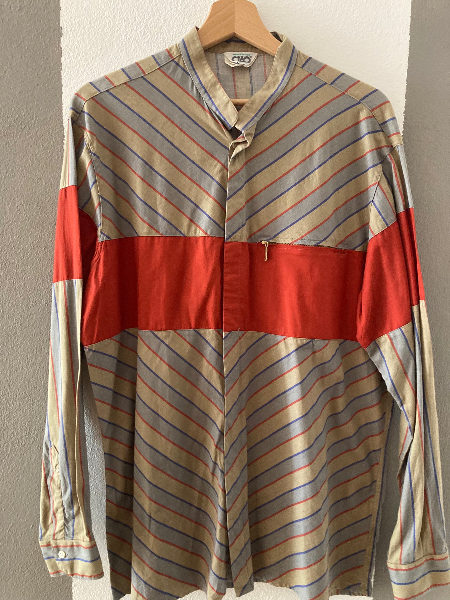 CAMICIA VINTGA A RIGHE IN MULTICOLOR