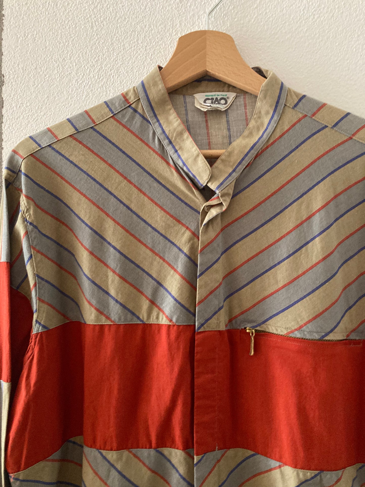 CAMICIA VINTGA A RIGHE IN MULTICOLOR