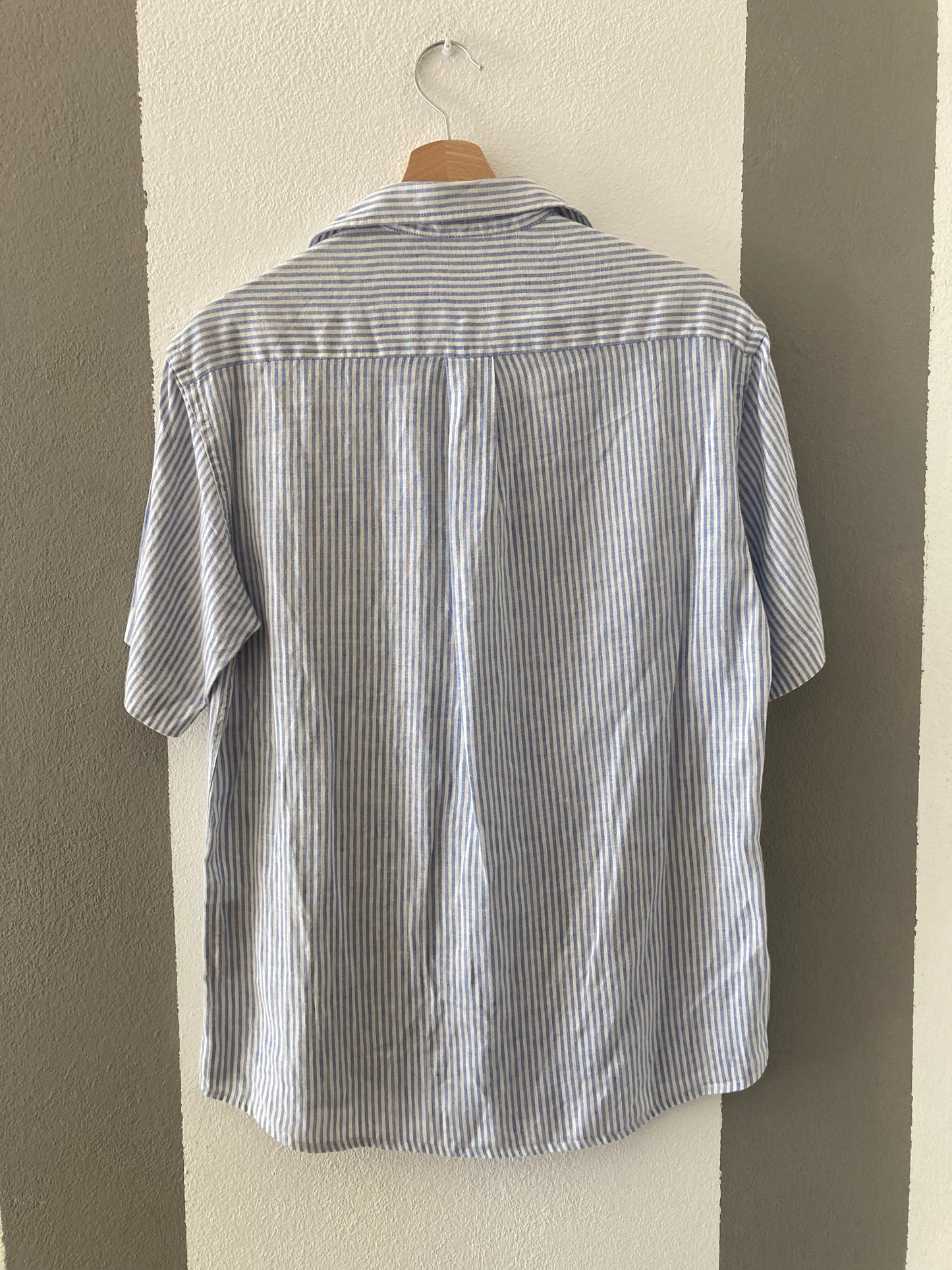 CAMICIA CUSTOM CON PATCH A RIGHE BIANCO /ROSSE