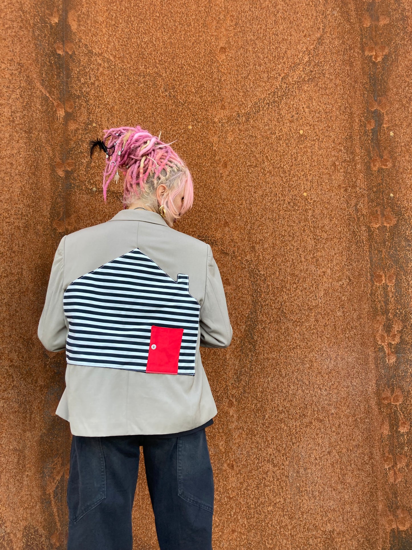 BLAZER COLLEZIONE MACEDONIA CON PATCH VICHY