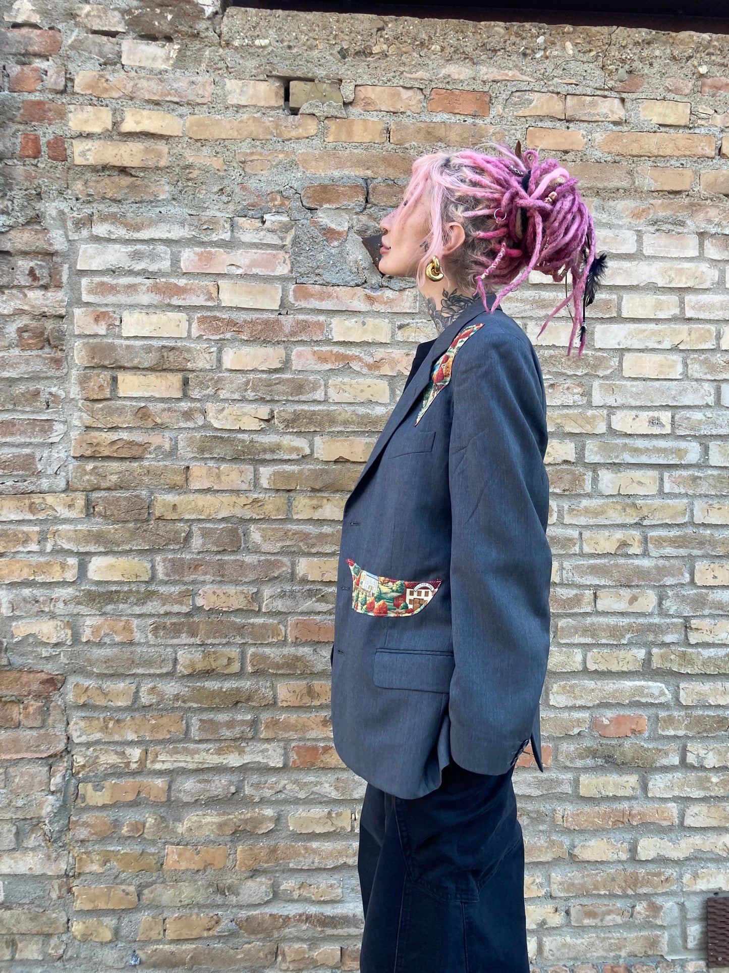 BLAZER COLLEZIONE COLLEZIONE MACEDONIA PATCH PAESAGGI