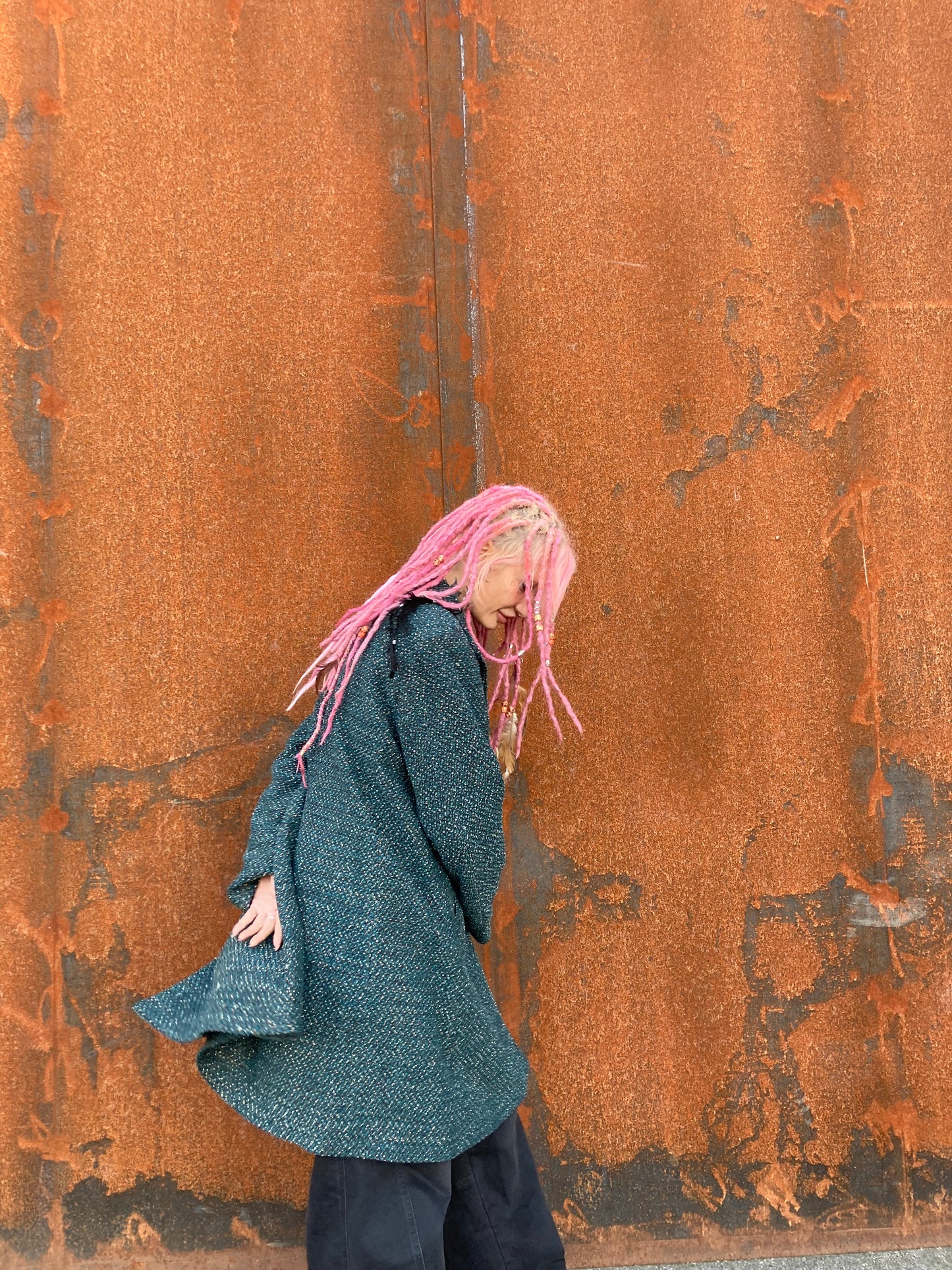 CAPPOTTO VINTAGE VERDE PETROLIO