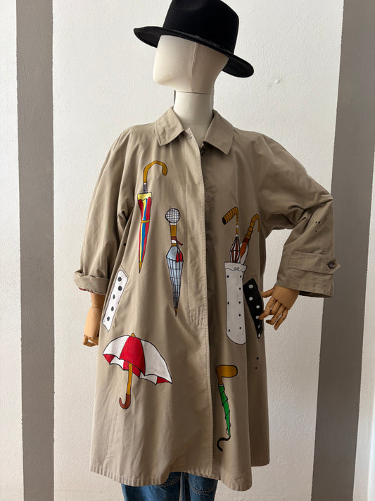 Trench custom Con ombrelli in multicolor