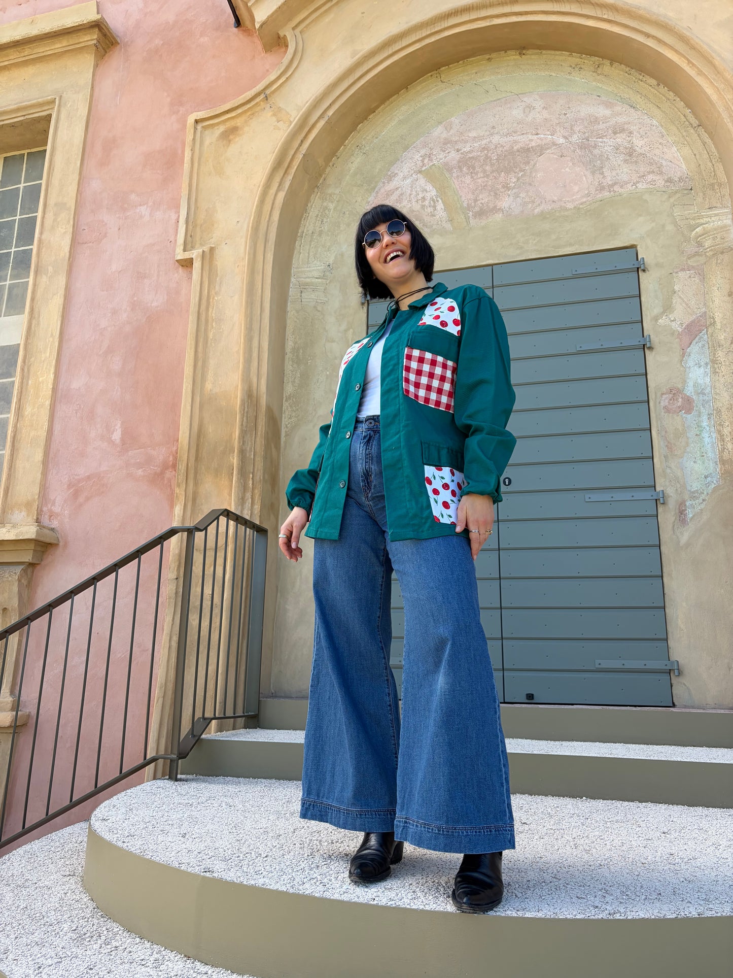 Workwear jackets pattern ciliegie e quadri