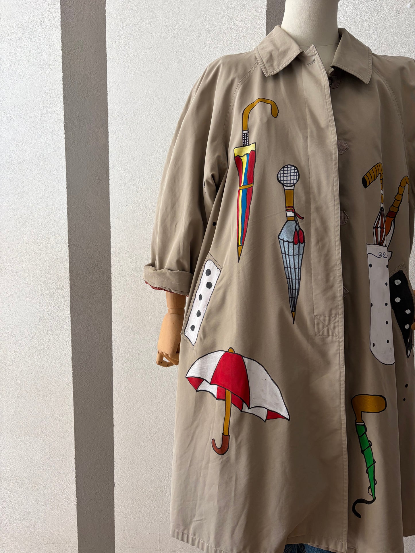 Trench custom Con ombrelli in multicolor