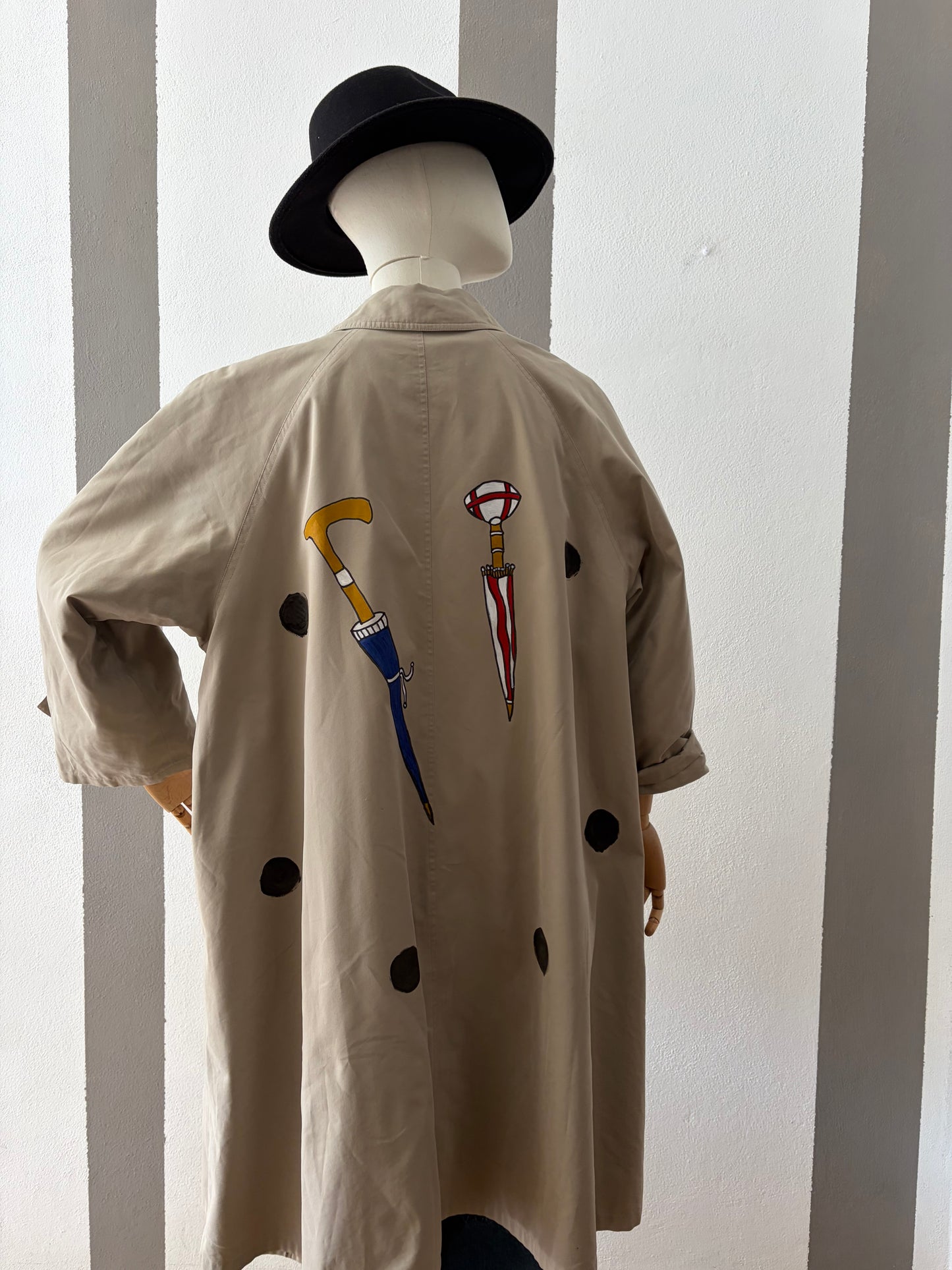 Trench custom Con ombrelli in multicolor
