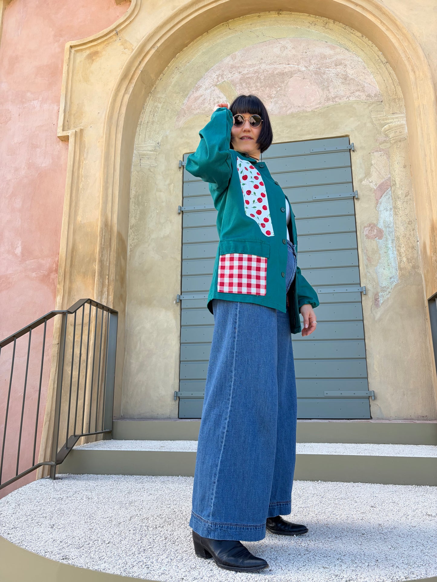 Workwear jackets pattern ciliegie e quadri