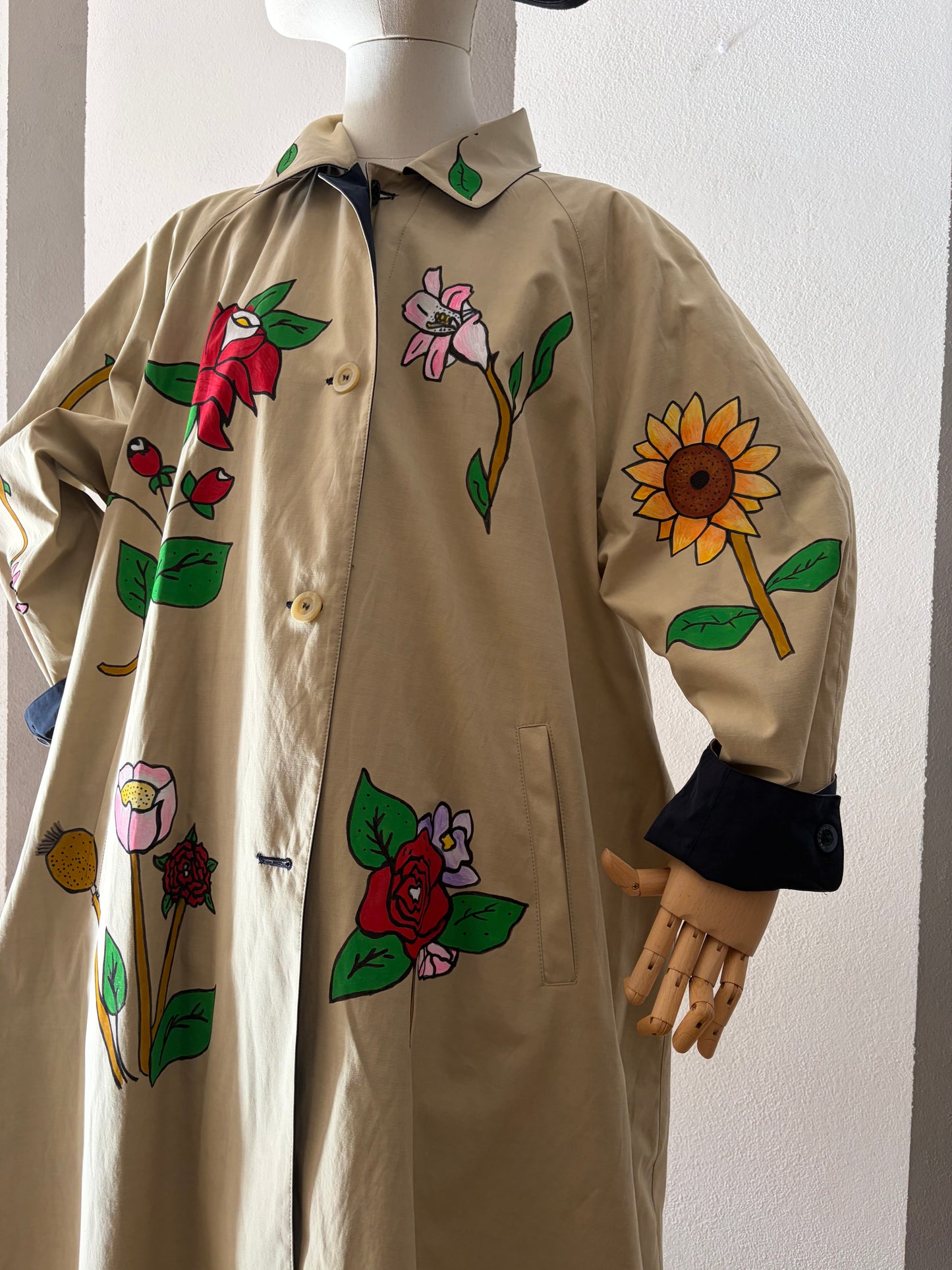 Trench double face custom Flower