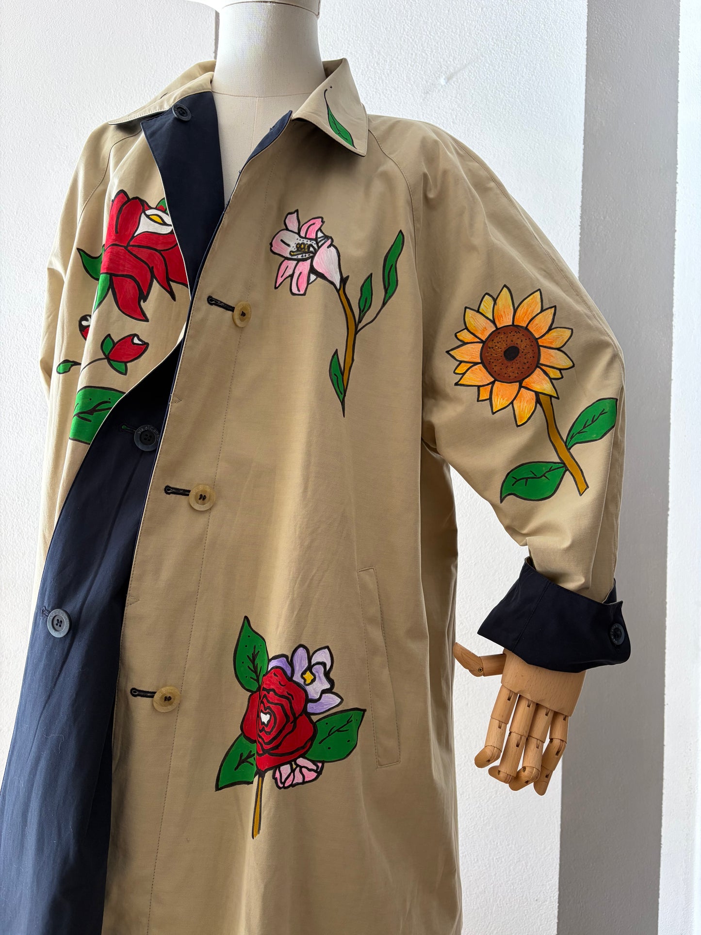 Trench double face custom Flower