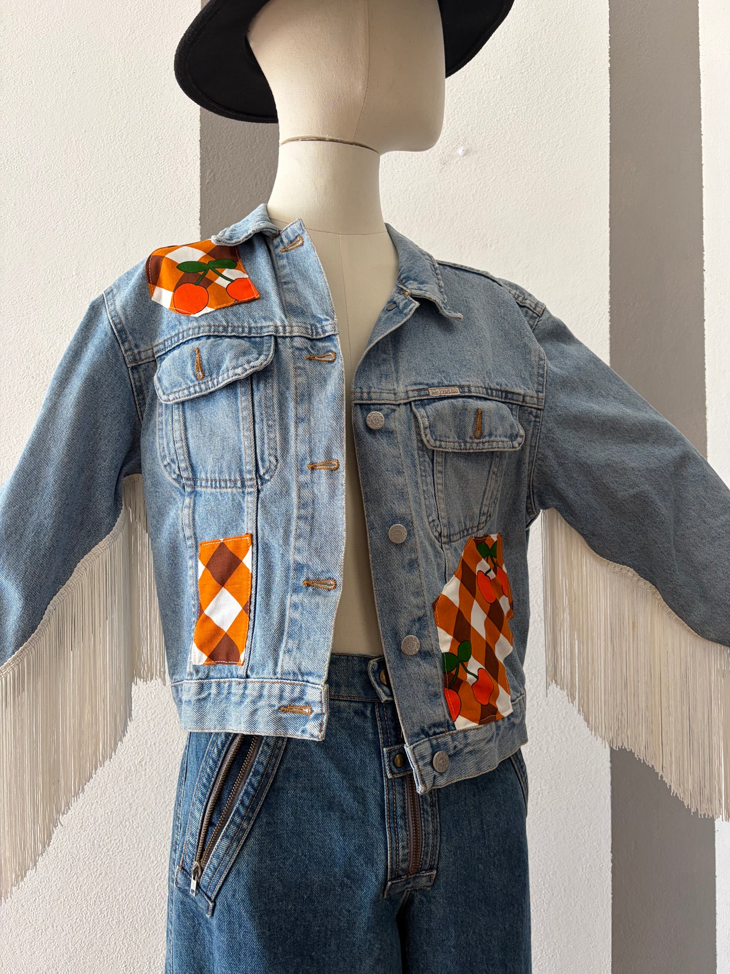 Giacca in denim con frange