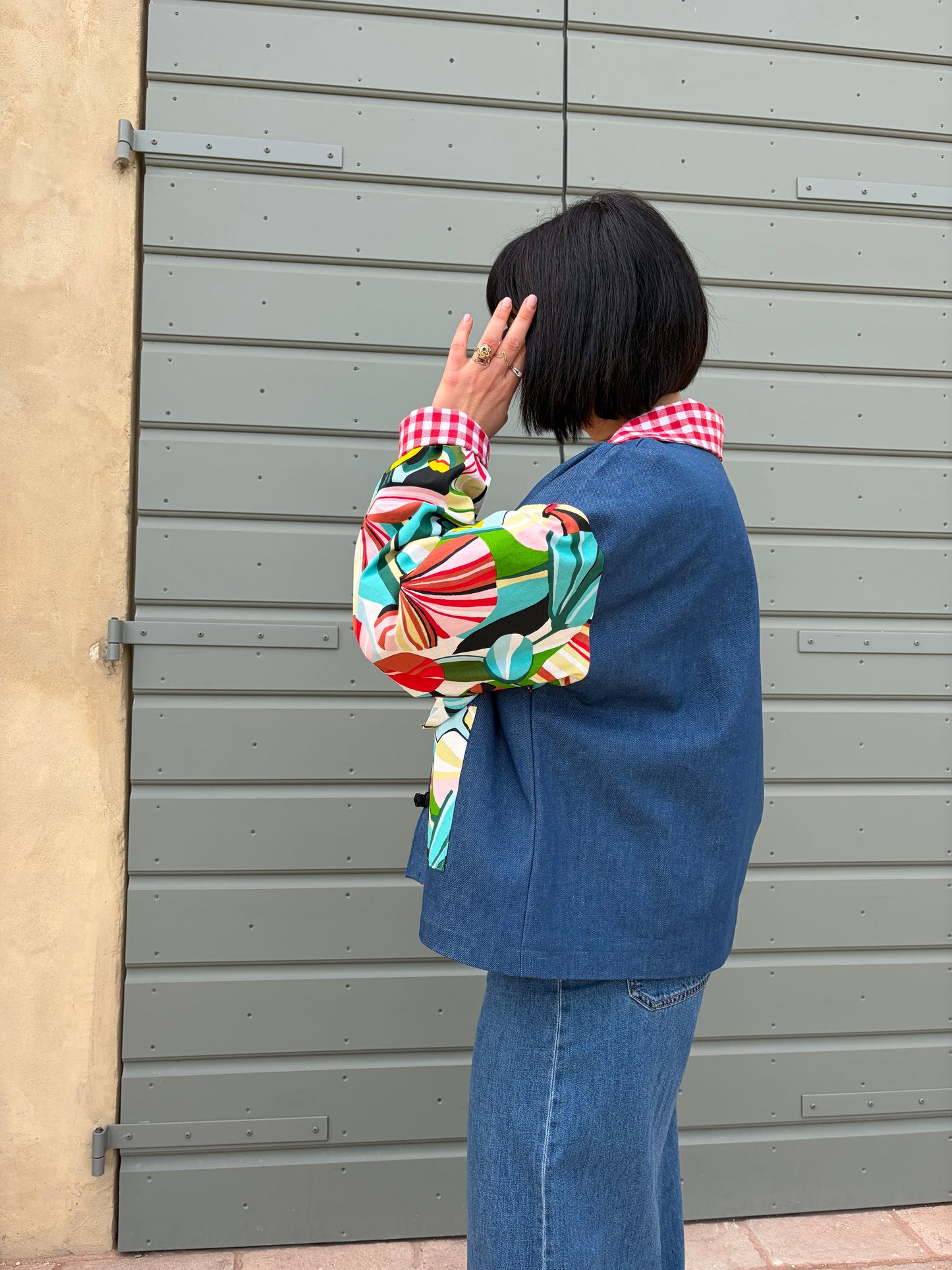 Collezione Macedonia linea sartoriale Denim Flower