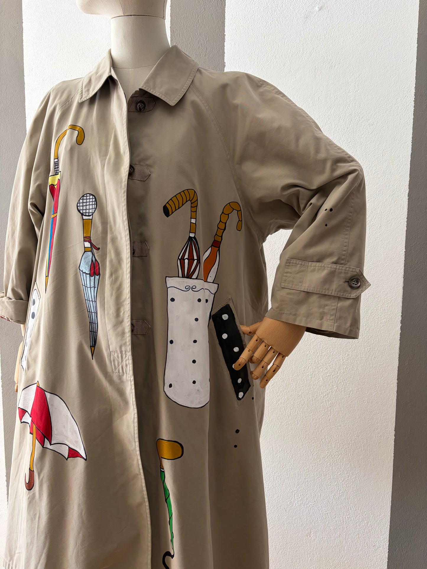 Trench custom Con ombrelli in multicolor