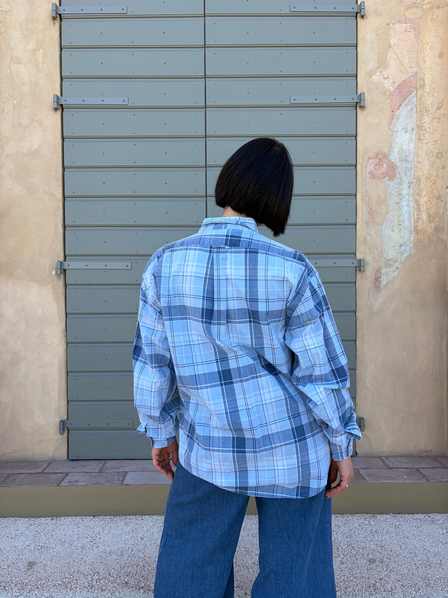 Camicia collezione macedonia a quadri con patch