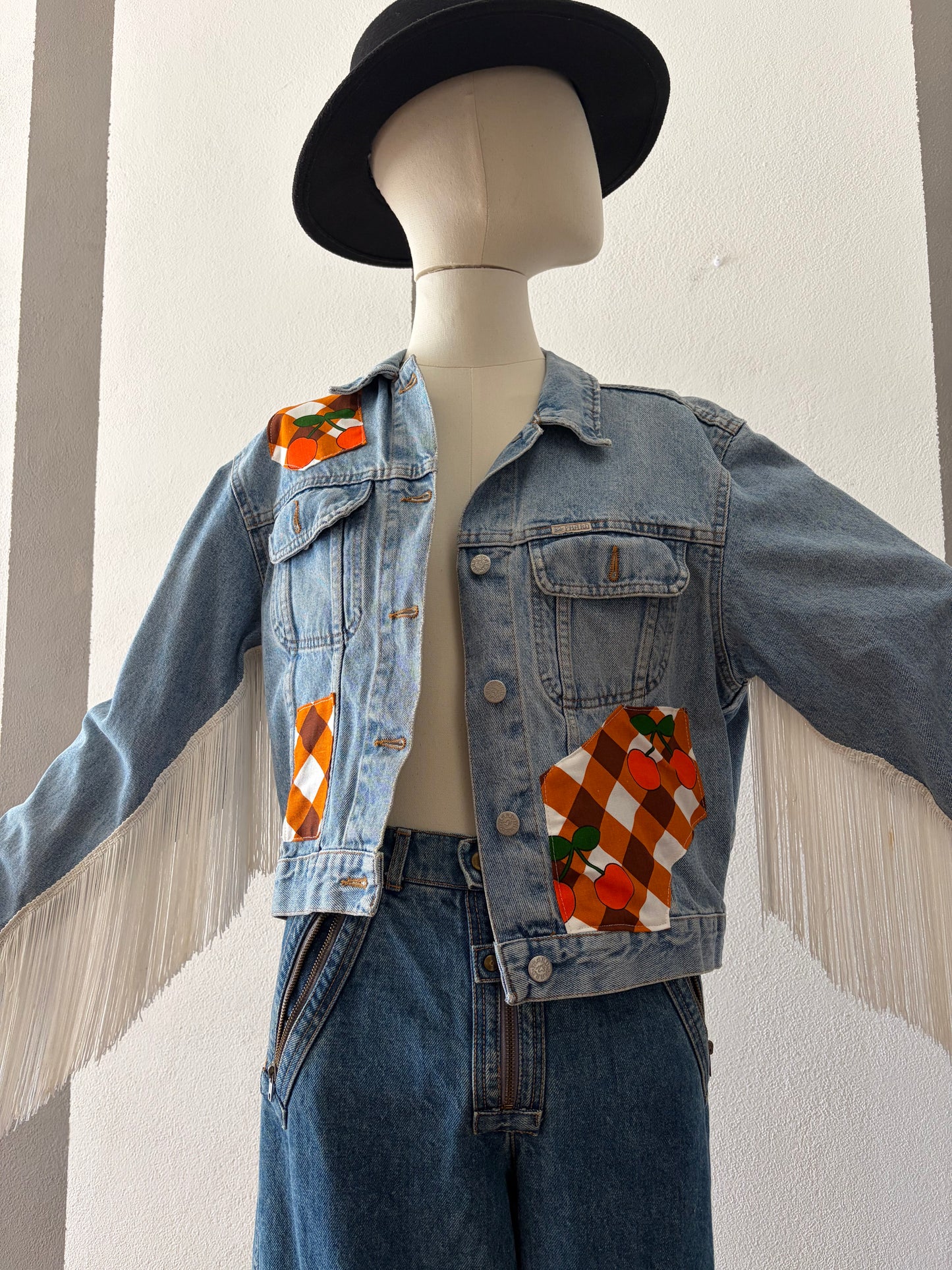 Giacca in denim con frange