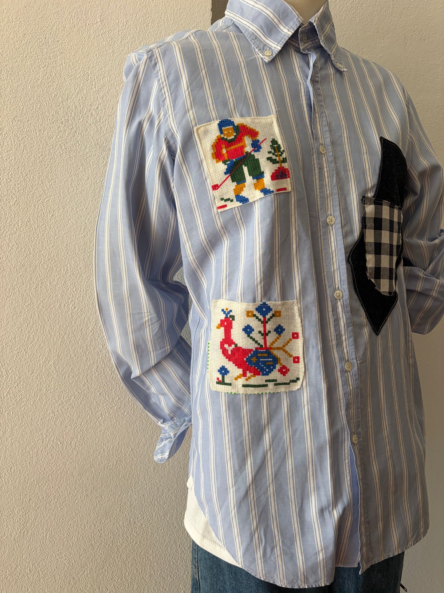 Camicia custom patch multicolor