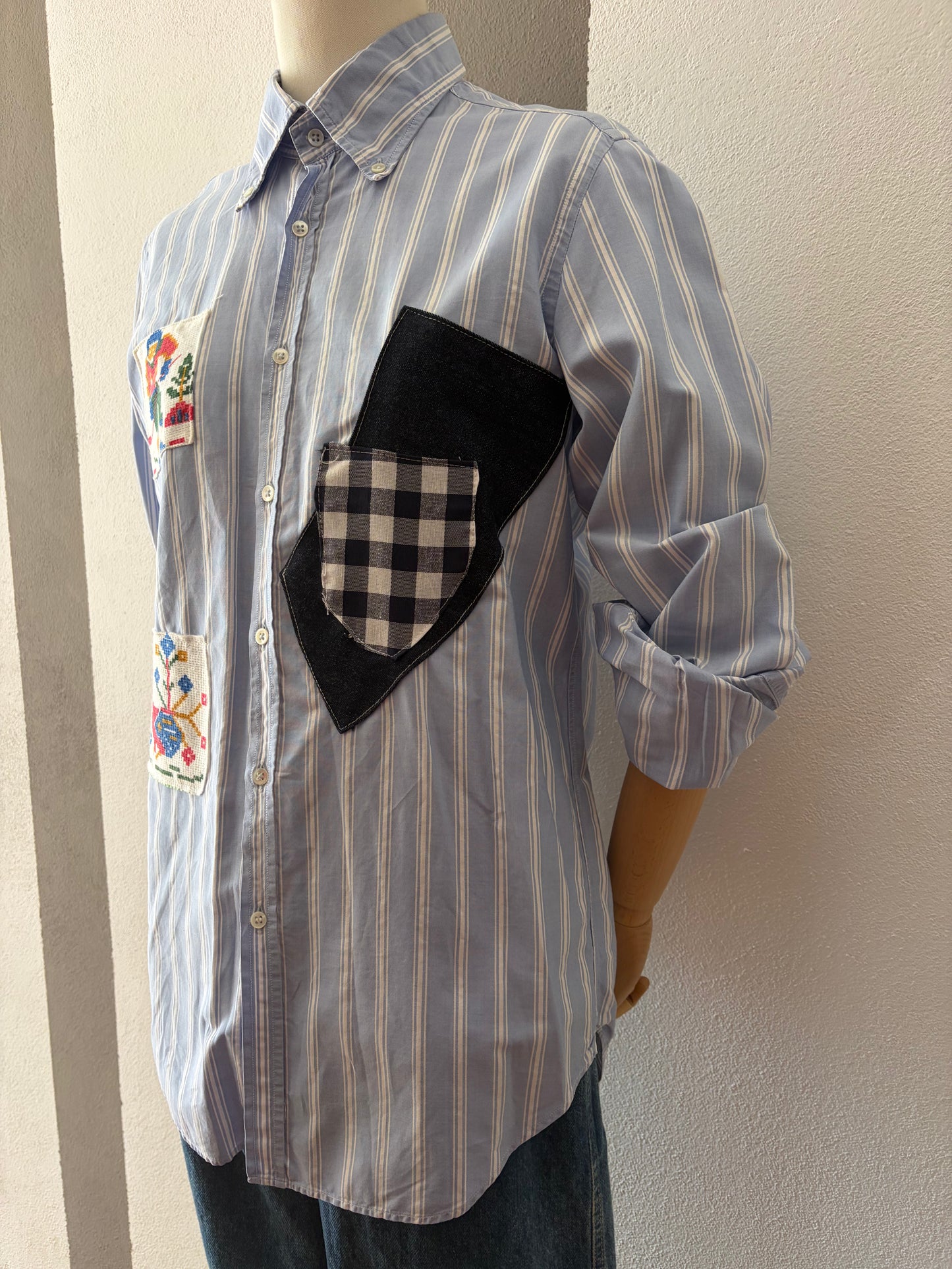 Camicia custom patch multicolor