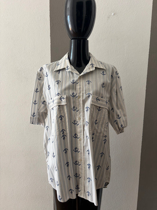 Camicia vintage con ancore e cordoli