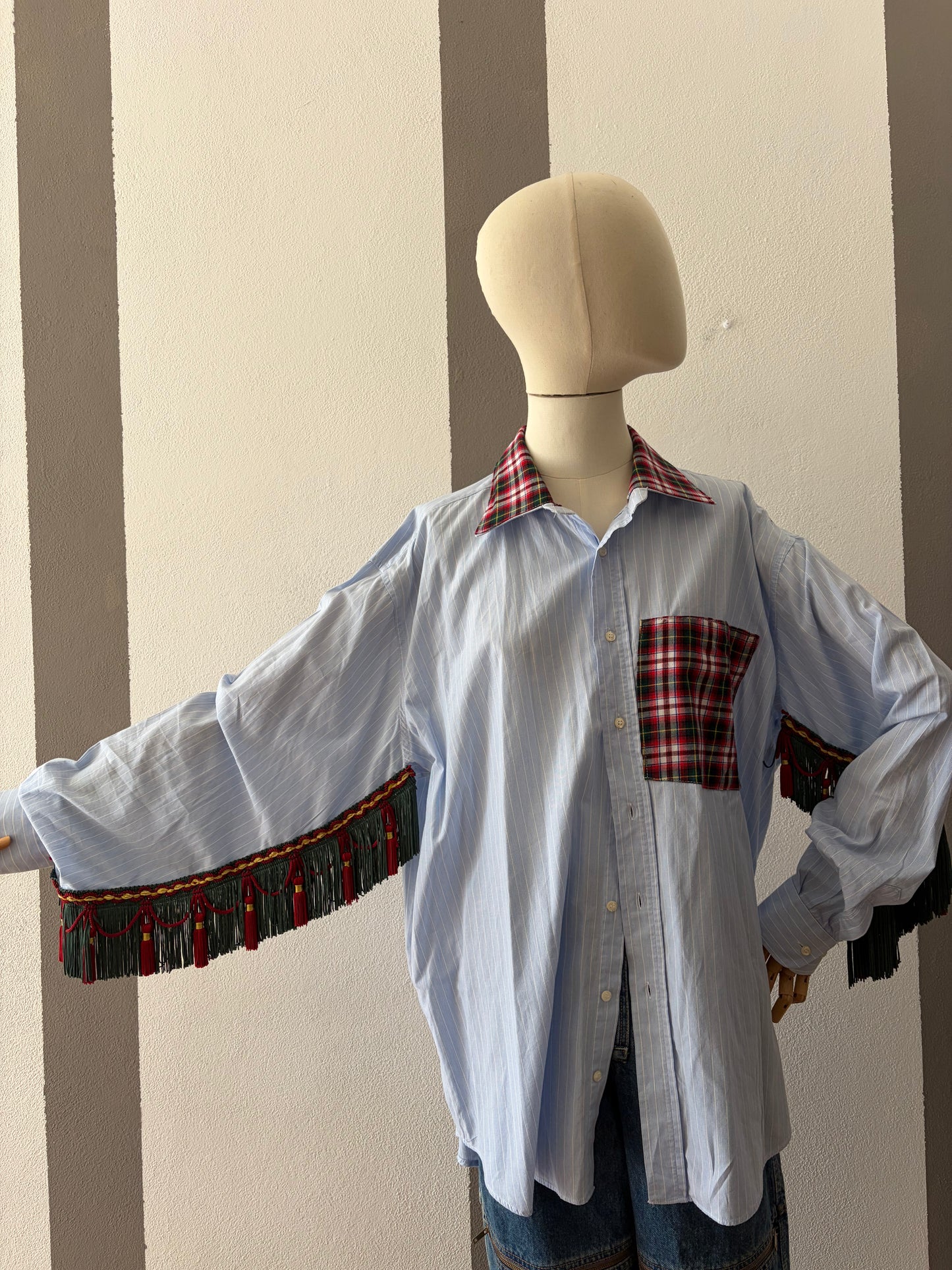 Camicia collezione macedonia con frange