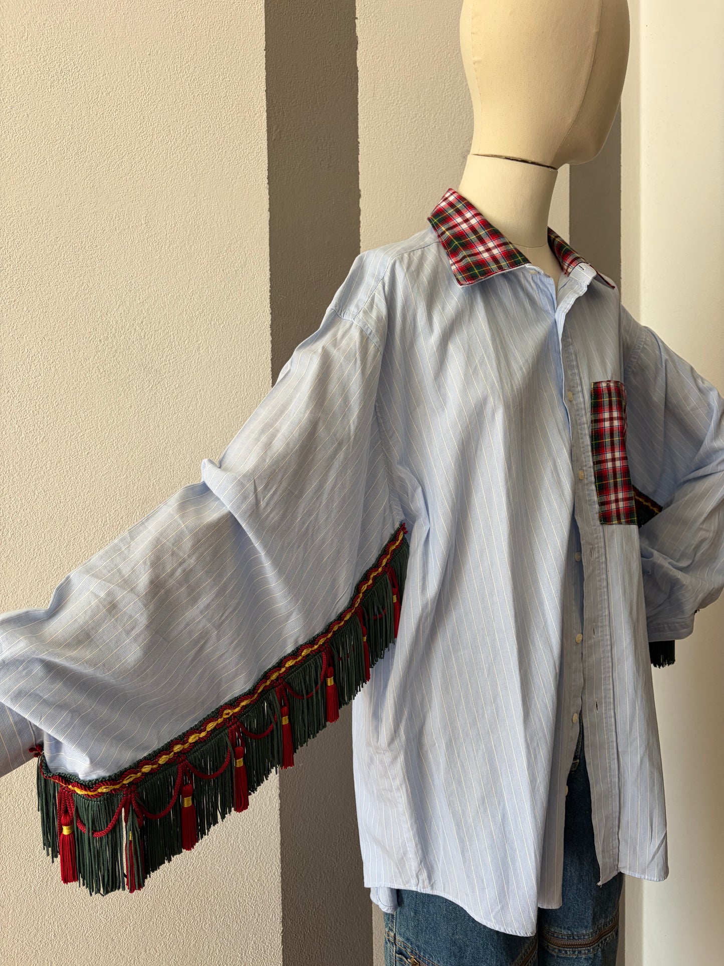 Camicia collezione macedonia con frange