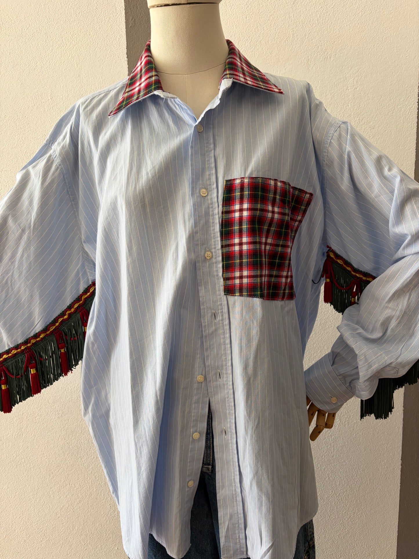 Camicia collezione macedonia con frange
