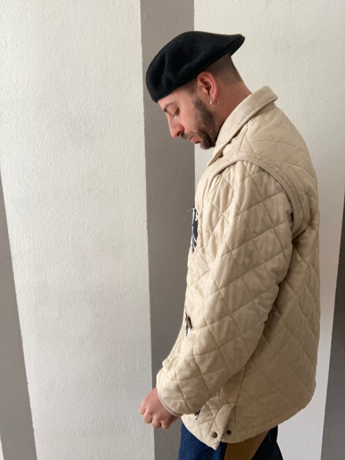 TRAPUNTINO CUSTOM COLOR PANNA CON INSERTI BIANCO/NERI