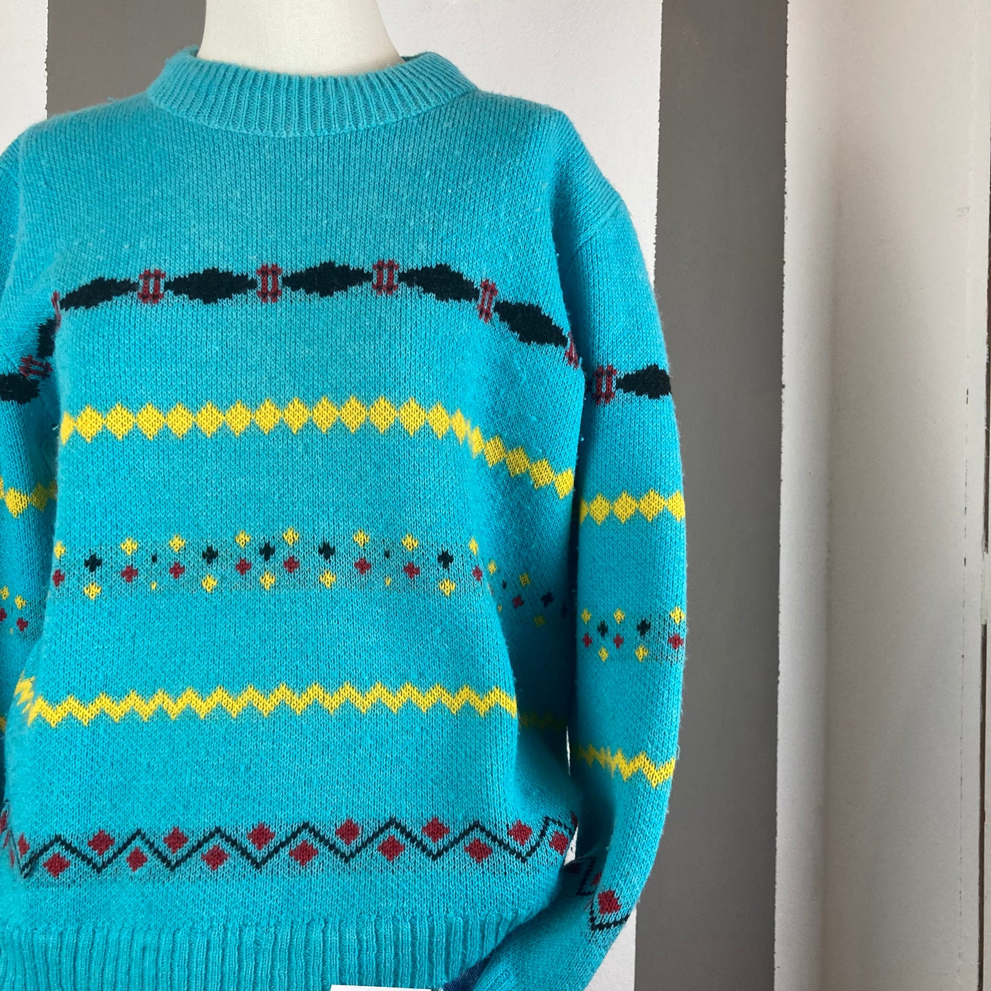 MAGLIONE VINTAGE AZZURRO