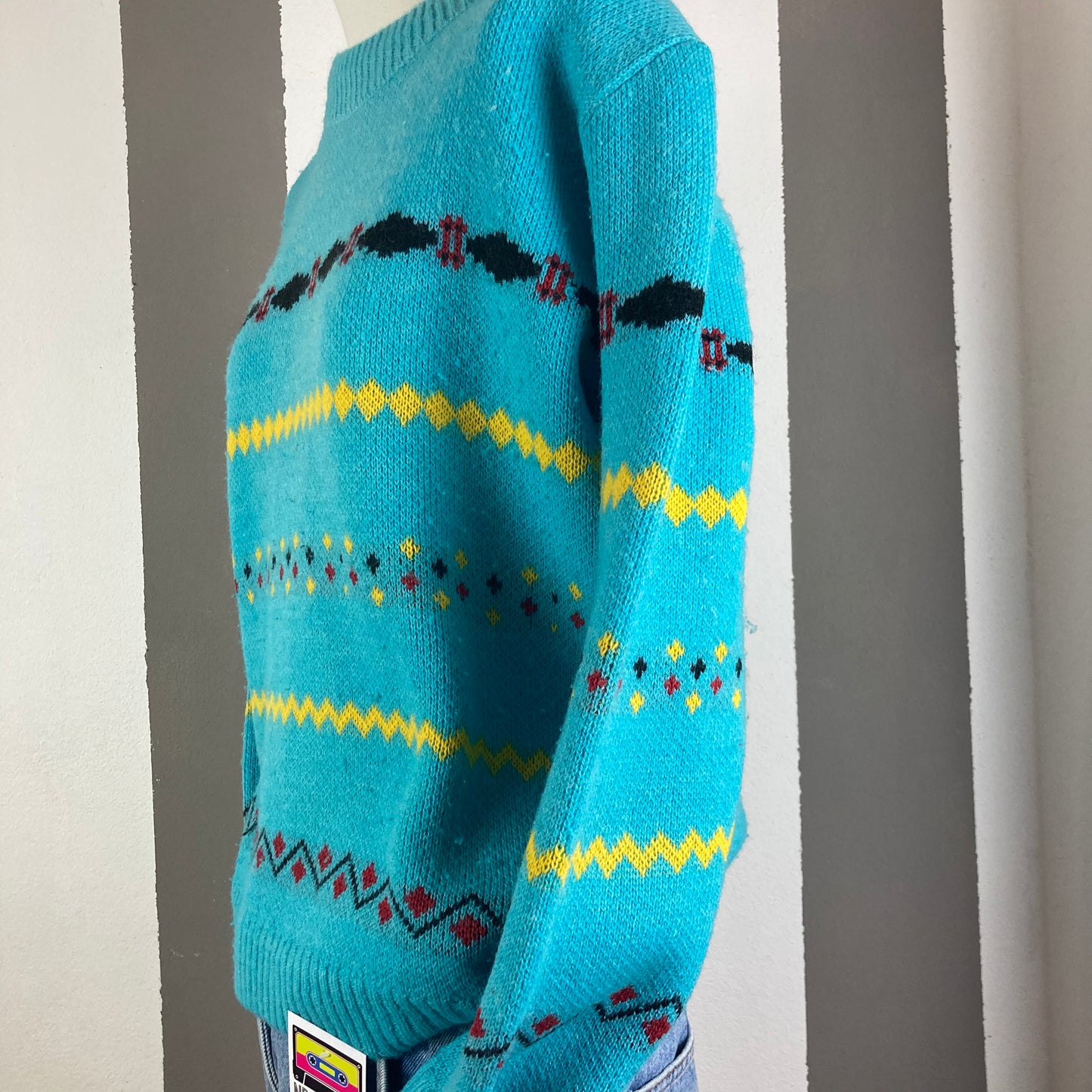 MAGLIONE VINTAGE AZZURRO