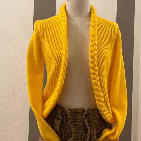 CARDIGAN VINTAGE COLOR GIALLO