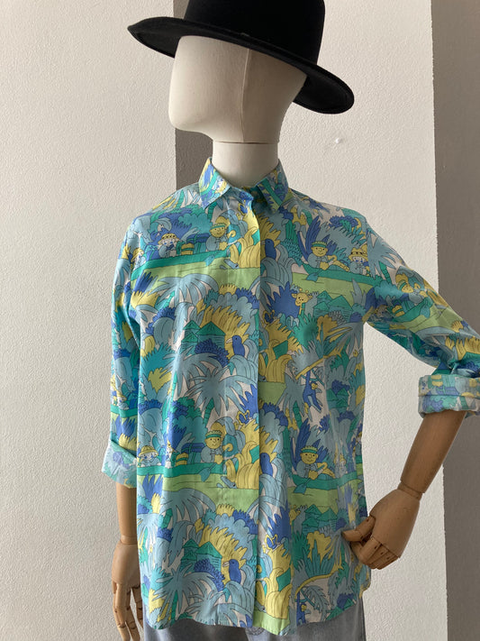 CAMICIA EMMANUEL SCHVILI CON STAMPA JUNGLA