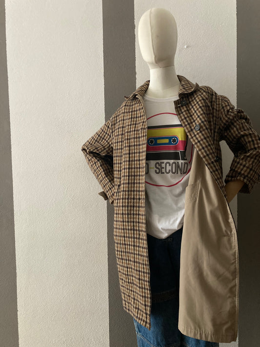 TRENCH DOUBLE FACE A QUADRI