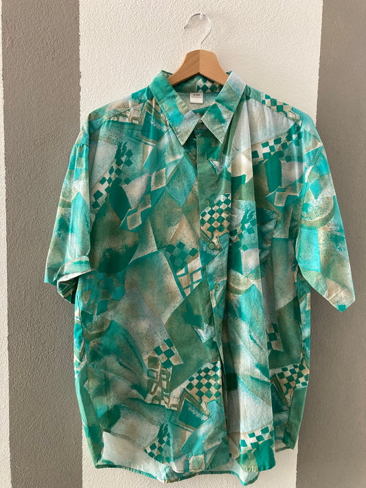 CAMICIA VINTAGE VERDE /AZZURRO