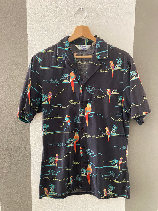 CAMICIA VINTAGE PAPPAGALLI