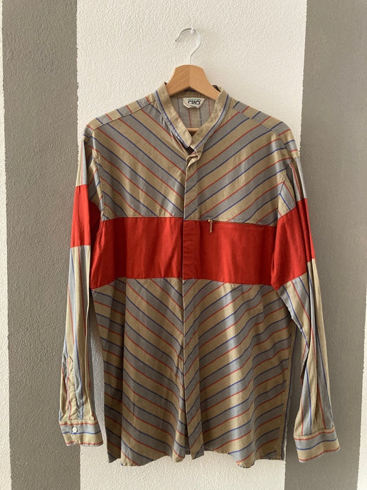 CAMICIA VINTGA A RIGHE IN MULTICOLOR