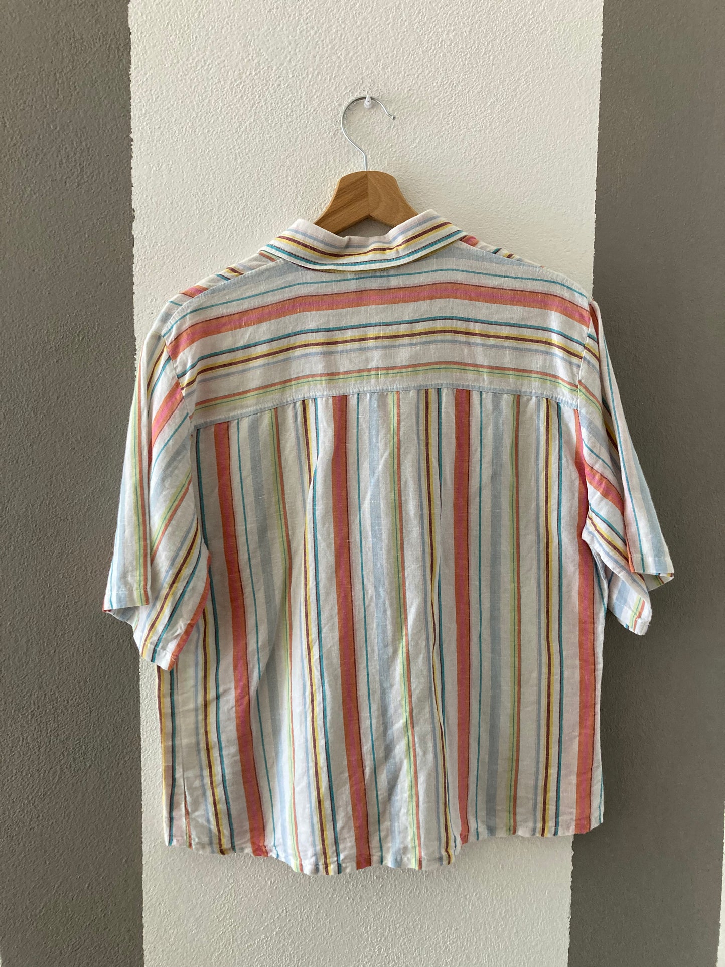 CAMICIA VINTAGE CUSTOM CON PATCH BIANCO /NERE