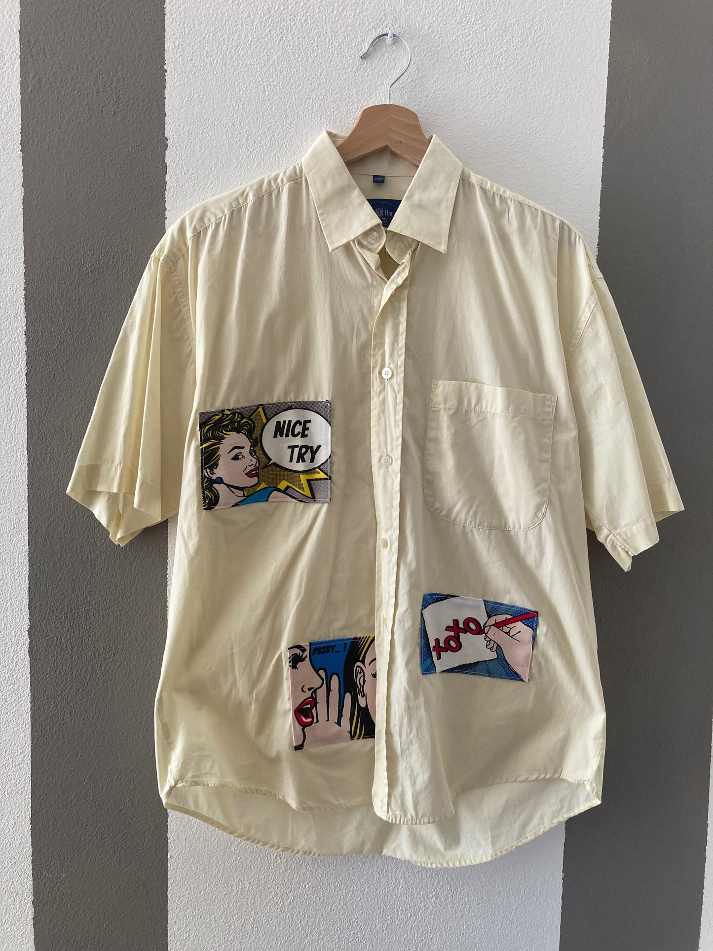 CAMICIA CUSTOM POP ART GIALLO