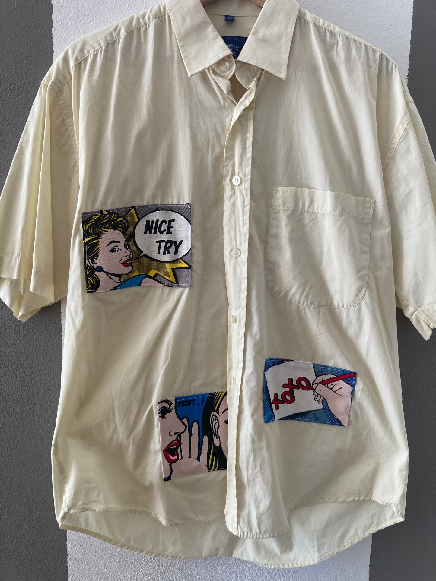 CAMICIA CUSTOM POP ART GIALLO