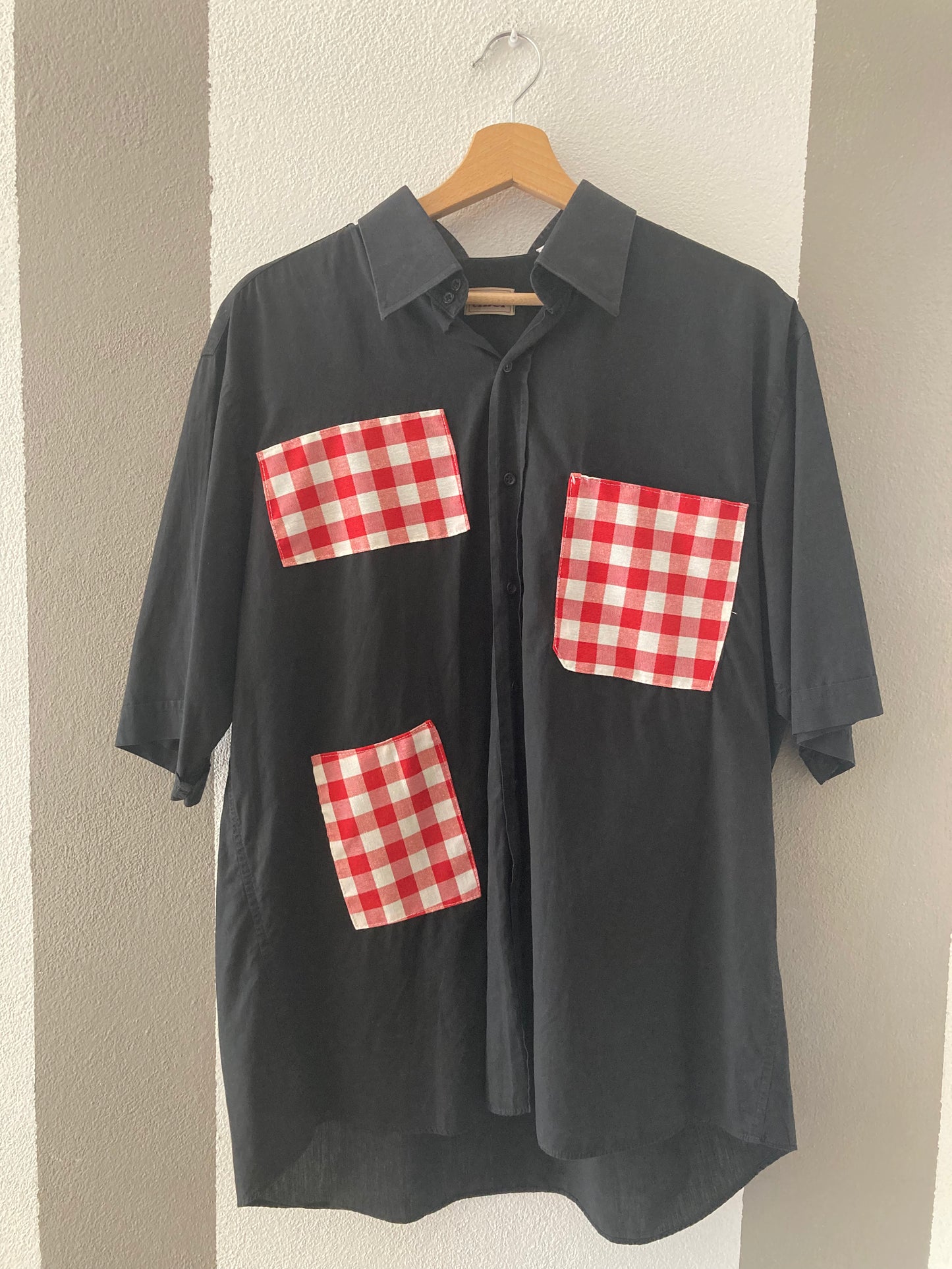 CAMICIA CUSTOM CON PATCH A QUADRI