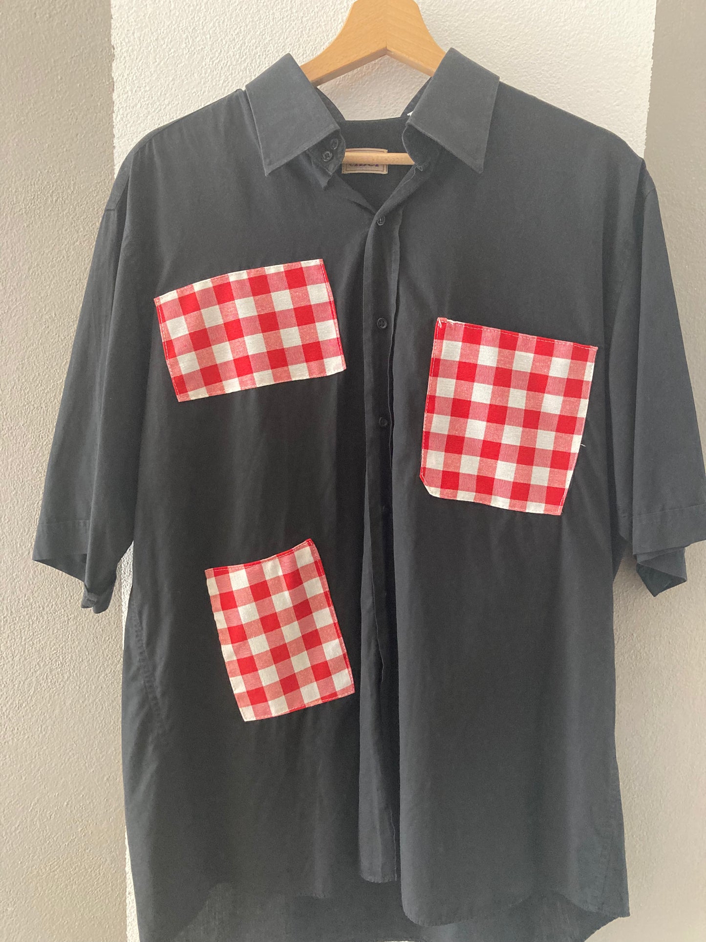 CAMICIA CUSTOM CON PATCH A QUADRI