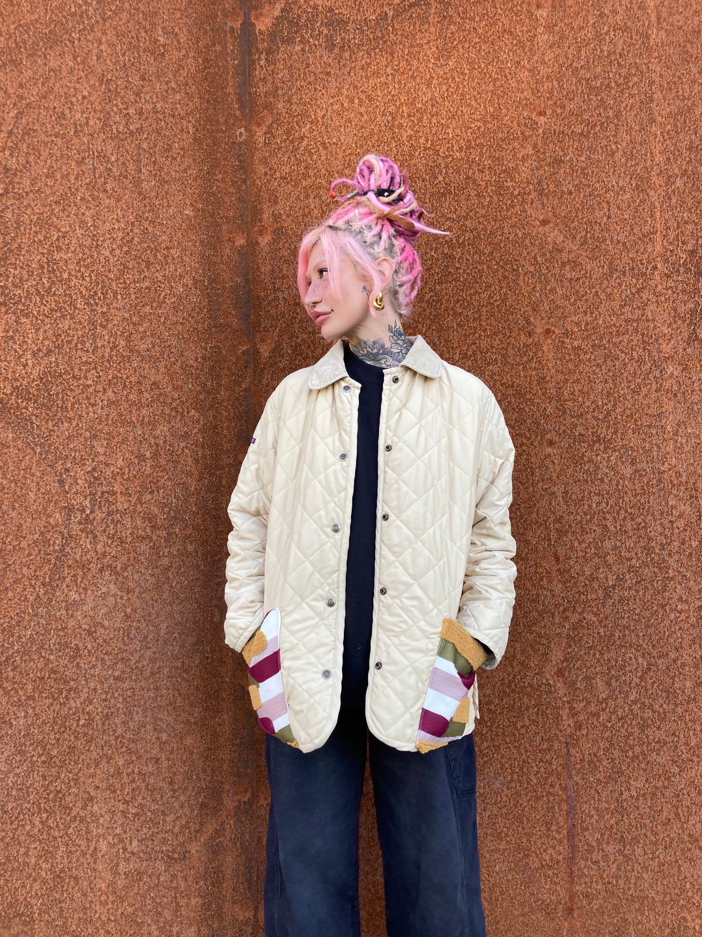 TRAPUNTINO COLLEZIONE MACEDONIA COLOR PANNA CON PATCH