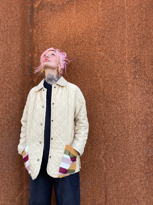 TRAPUNTINO COLLEZIONE MACEDONIA COLOR PANNA CON PATCH