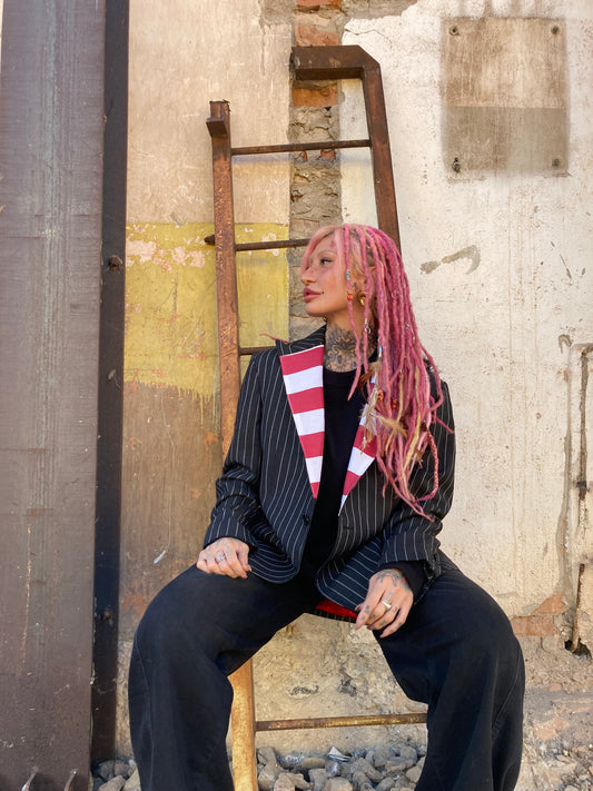 BLAZER COLLEZIONE MACEDONIA RIGATA