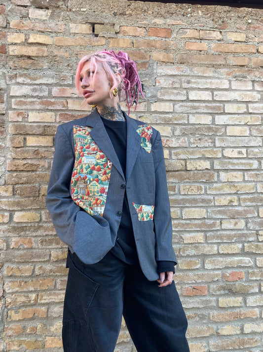 BLAZER COLLEZIONE COLLEZIONE MACEDONIA PATCH PAESAGGI